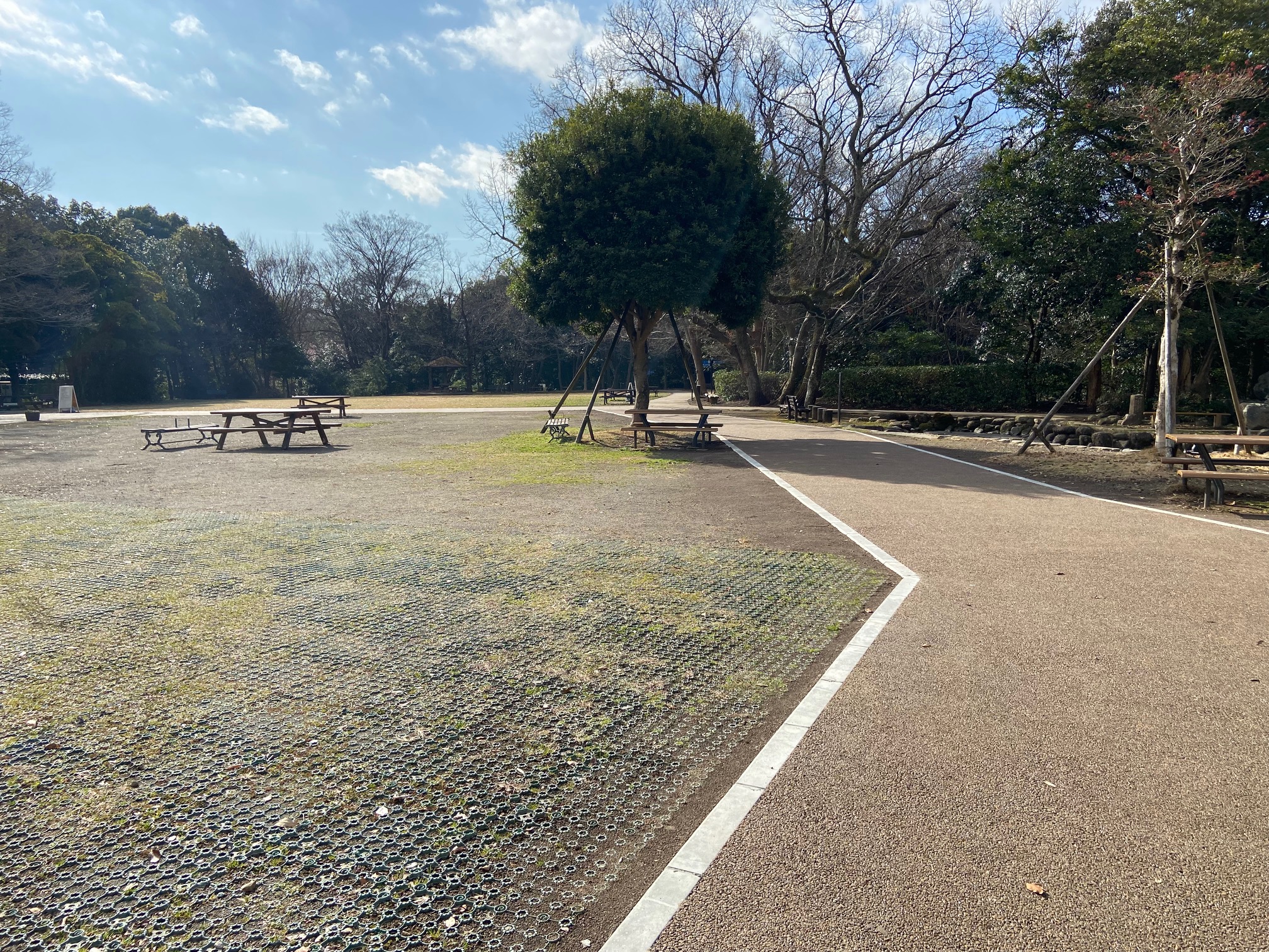 柿田川公園(芝生広場)の新たな園路が追加されました！！